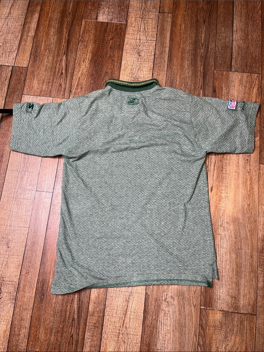 VTG 100% Cotton 90s Green Bay Packers Starter Pro Line Polo Green M (Fits L) - Picture 7 of 10